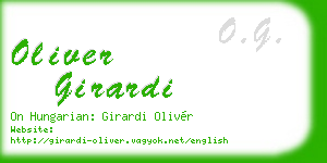 oliver girardi business card